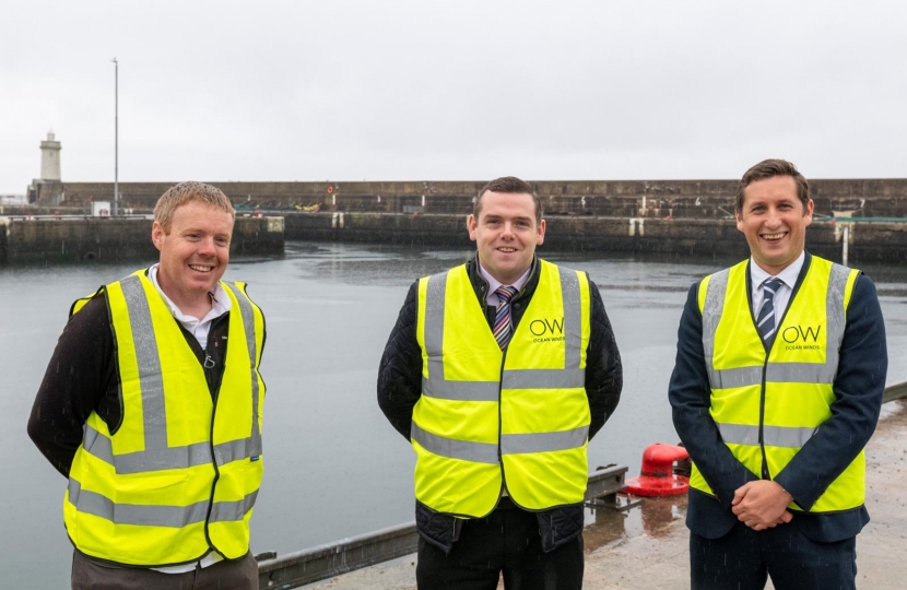 Tim and Douglas at Buckie Harbour