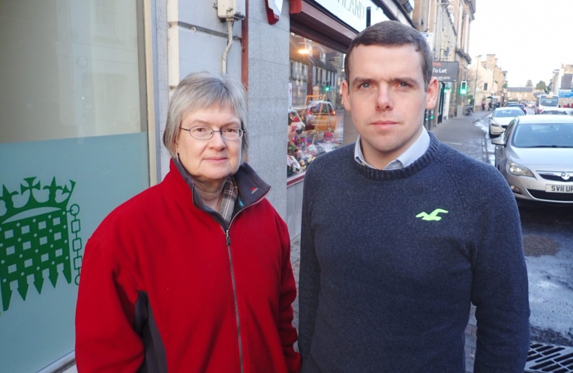 Cllr Claire Feaver and Douglas Ross MP