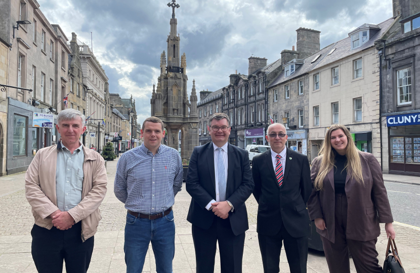 Douglas Ross and Iain Stewart with local councillors