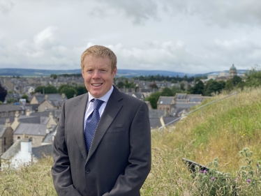 Tim Eagle on top of Lady Hill, Elgin