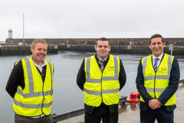 Tim and Douglas at Buckie Harbour