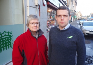 Cllr Claire Feaver and Douglas Ross MP